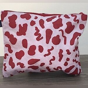 BAGGU Medium Purple & Red Zip Nylon pouch bag